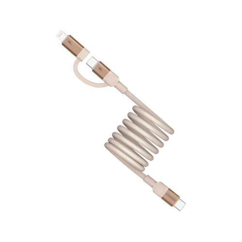 Momax Mag Link USB-C to USB-C + Lightning Magnetic Cable 60W 1m - Desert Titanium