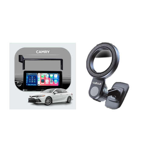 Bundle - Car Mount Screen Frame for Camry (2022-2025) + WeWe Car Magsafe Phone Holder - Black