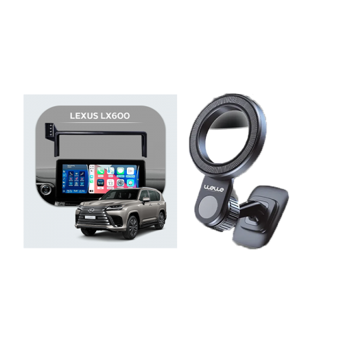 Bundle - Car Mount Screen Frame for Lexus LX600 (2022 - 2023) + WeWe Car Magsafe Phone Holder - Black