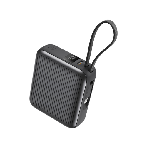 Energea Integra Mini 35 Power Bank 10000mAh With Build in USB-C Cable & Display - Gunmetal