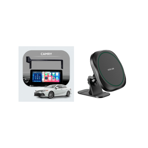 Bundle - Car Mount Screen Frame for Camry + Green Lion 360° Rotation MagSafe Phone Holder - Black