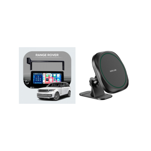 Bundle - Car Mount Screen Frame for Range Rover + Green Lion 360° Rotation MagSafe Phone Holder - Black