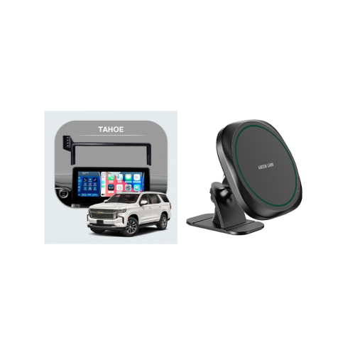 Bundle - Car Mount Screen Frame for Tahoe + Green Lion 360° Rotation MagSafe Phone Holder - Black