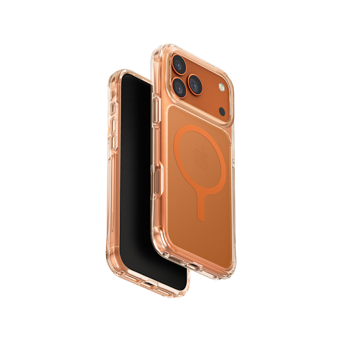 Uniq Hybrid Lifepro Xtreme Magsafe Case for iPhone 17 Pro Max - Frost Clear / Volt Orange