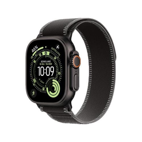 Apple Watch Ultra 3 GPS + Cellular 49mm - Black Titanium Case With  Black / Charcoal Trail Loop - S/M