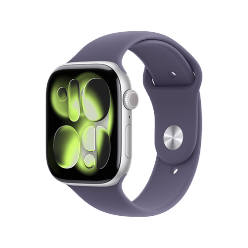 Apple Watch S11 GPS + Cellular 42mm - Silver Aluminum Case With Purple Fog Sport Band - S/M