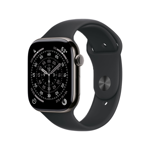 Apple Watch S11 GPS + Cellular 46mm - Slate Titanium Case With Black Sport Band - S/M