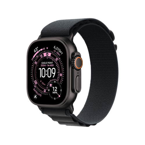Apple Watch Ultra 3 GPS + Cellular 49mm - Black Titanium Case With Black Alpine Loop - Medium