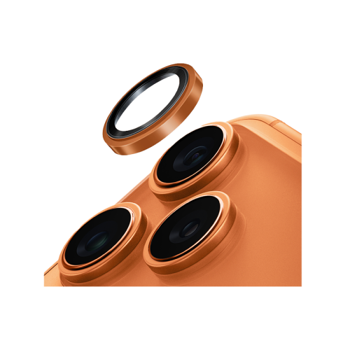 Uniq Optix Prime Stainless Steel Frame Sapphire Camera Lens Protector for iPhone 17 Pro & 17 Pro Max - Sunset Chrome