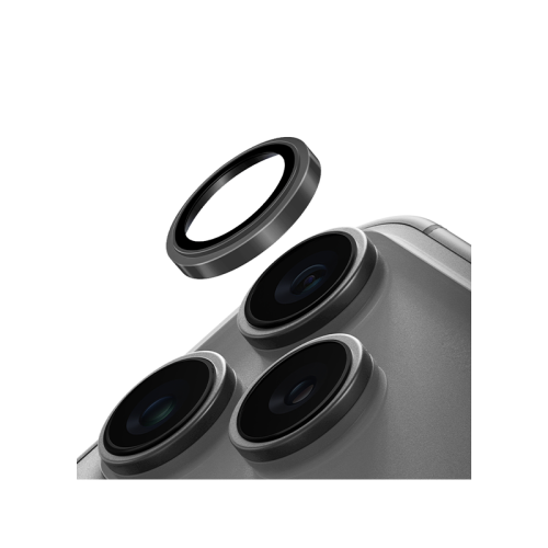 Uniq Optix Prime Stainless Steel Frame Sapphire Camera Lens Protector for iPhone 17 Pro & 17 Pro Max - Silver Chrome