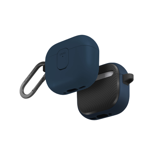 Uniq Clyde Lock Case for Airpods 4th Gen - Royal Blue & Dark Grey