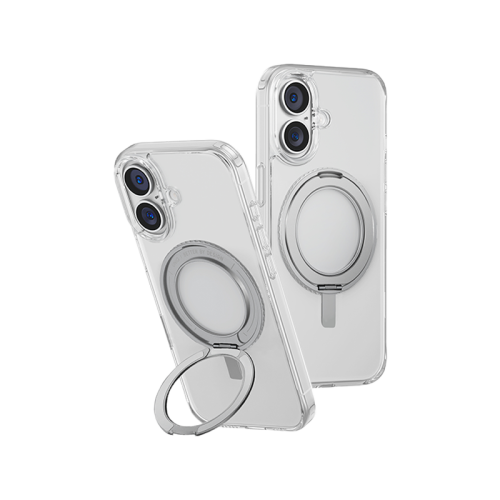 Uniq Swivix MagSafe case with 360 Rotation Kickstand for iPhone 16 Plus – Lucent Clear