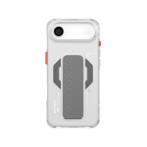 سكين ارما هيكسا - كفر حماية يدعم الماج سيف مع ستاند لهاتف ايفون اير - شفاف