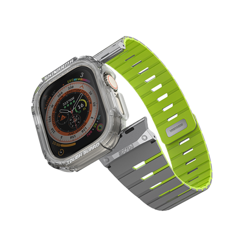 SkinArma Gemini Magnetic Strap + Atom Case Bundle for Apple Watch 49MM - Lime Green