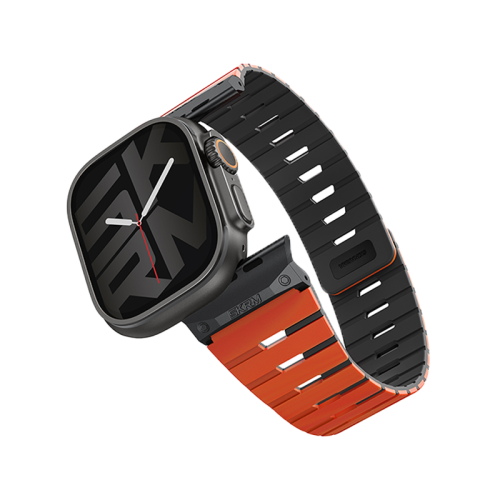 SkinArma Gemini Magnetic Watch Strap for Apple Watch 49/46/45MM - Black Orange