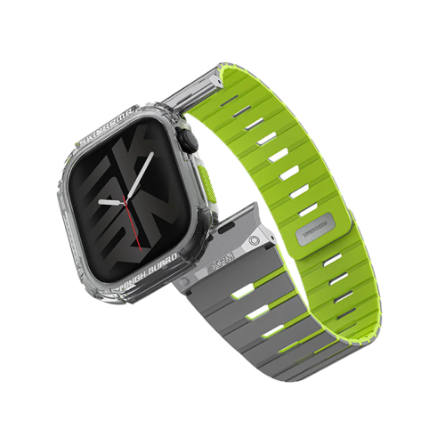 SkinArma Gemini Magnetic Strap + Atom Case Bundle for Apple Watch 46MM - Lime Green