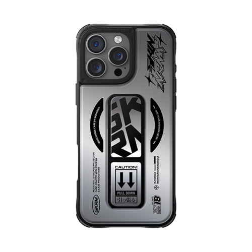 SkinArma Kira Kobai MagSafe Case With Grip Stand for iPhone 16 Pro Max - Chrome