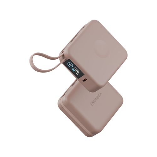 Energea Magpac Mini Plus Wireless Power Bank 10000mAh With Build in USB-C Cable & Display - Pink