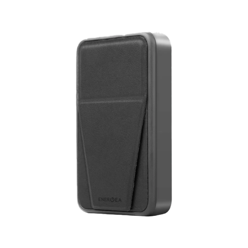 Energea MagPac Grip With Magsafe Compatible Power Bank With Stand 10000mAh - Gunmetal