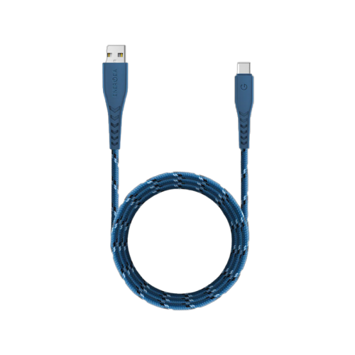 Energea Nyloflex USB-A to USB-C 480Mbps 100W Cable 1.5M - Blue