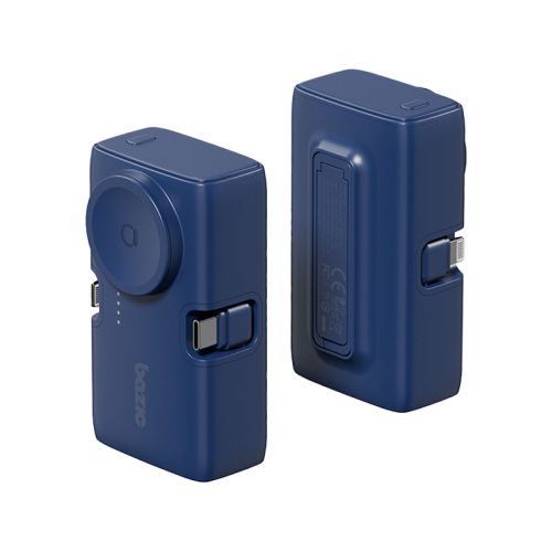 Bazic GoPower Koda 2 in 1 Power Bank With Foldable USB-C /Lightning Pin And Apple Watch Charger 5000mAh - Blueberry