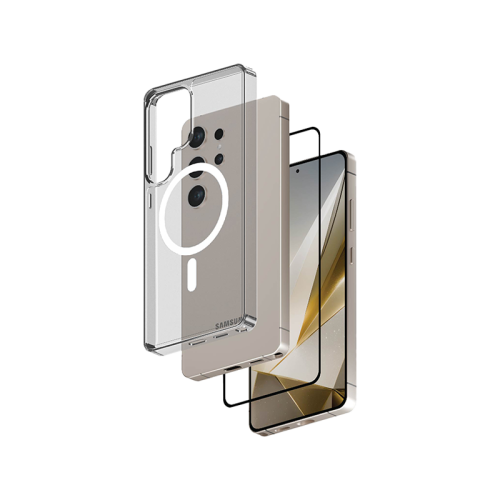 Smart Premium Bundle Case + Screen protector for Galaxy S25 Ultra - Clear