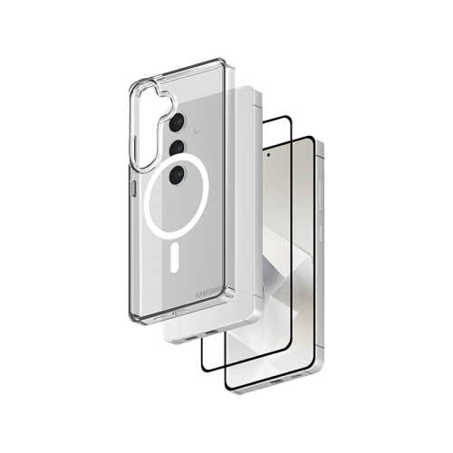 Smart Premium Bundle Case + Screen protector for Galaxy S25 Plus - Clear