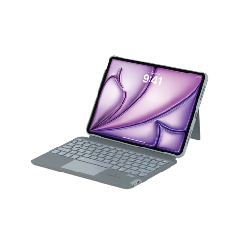 Smart Premium Wireless Backlit Keyboard (English / Arabic) With Trackpad for iPad Air 13" M2 6th Gen - Black