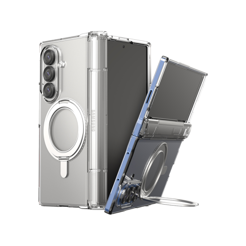 Araree Nukin 360 Magsafe Stand Case With Hinge Protection For Samsung Galaxy Z Fold 7 - Clear