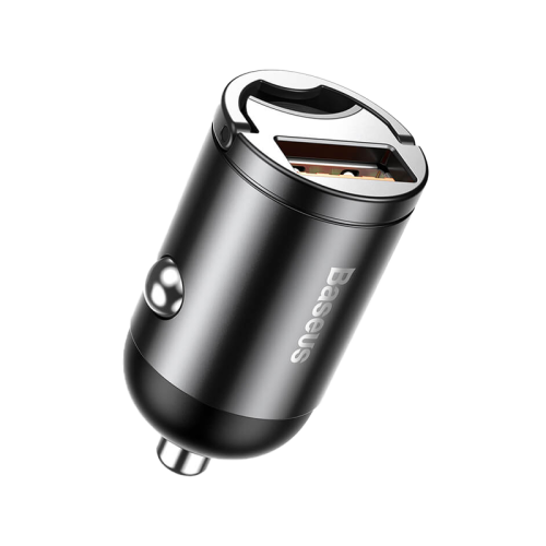 بيسوس - شاحن سيارة ستار ميني يو اس بي بقوة 30 واط - رمادي