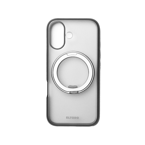 Eltoro Ruberized MagSafe Case With Rotating Kickstand for iPhone 17 - Grey