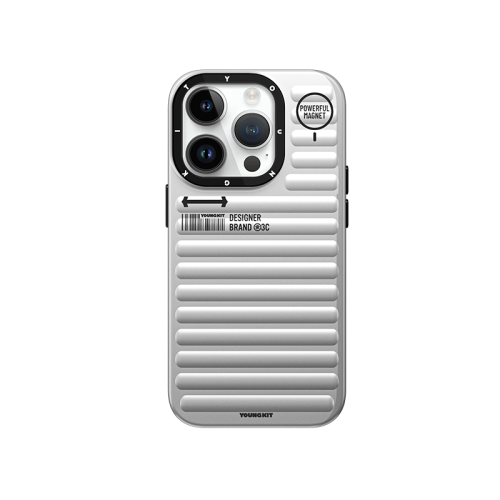 Youngkit True Color Luggage - Inspired Magsafe Case for iPhone 16 Pro Max - Silver