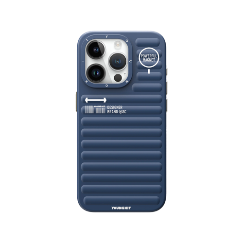 Youngkit True Color Luggage - Inspired Magsafe Case for iPhone 15 Pro - Blue