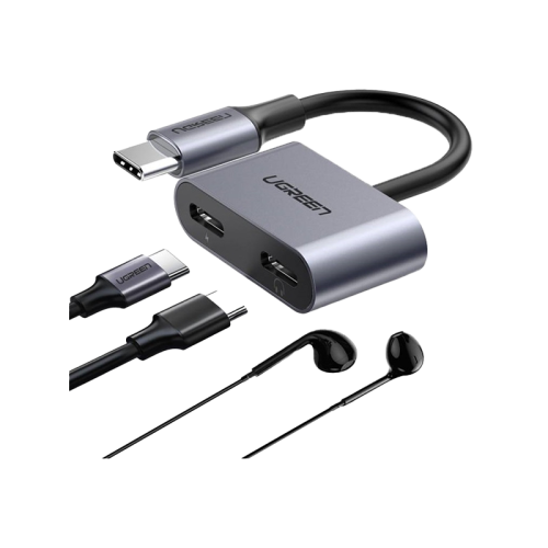 Ugreen USB-C to 2-Port USB-C Hub Converter - Black