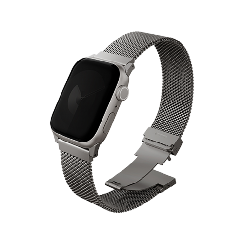 Uniq Dante Pro Self-Adjustable Mesh Steel Strap For Apple Watch 42mm - Titanium Silver
