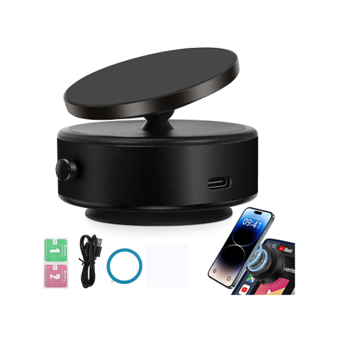 Sky 360 Rotating Vacuum Suction Magnetic Phone Holder Without Gravity - Black