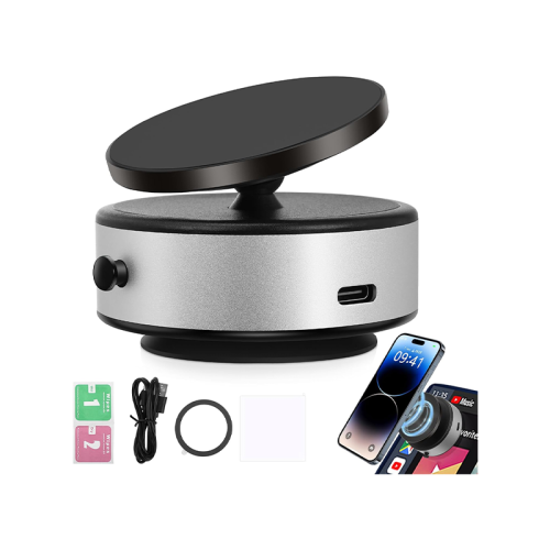 Sky 360 Rotating Vacuum Suction Magnetic Phone Holder Without Gravity - Silver