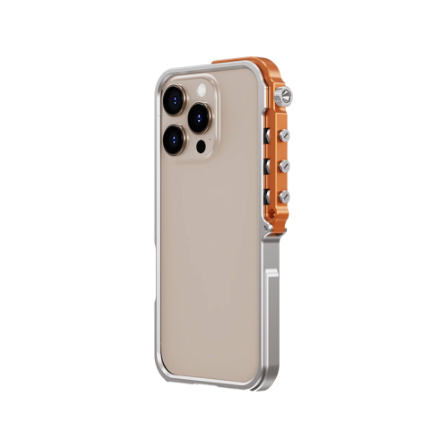 Luxury Aluminum Metal Frame Mobile Phone Case For iPhone 16 Pro - Silver