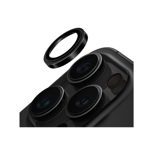 Uniq Optix Prime Stainless Steel Frame Sapphire Camera Lens Protector for iPhone 16 Pro & 16 Pro Max – Gunmetal Black