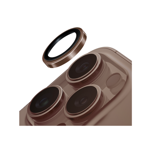 Uniq Optix Prime Stainless Steel Frame Sapphire Camera Lens Protector for iPhone 16 Pro & 16 Pro Max – Gilded Gold