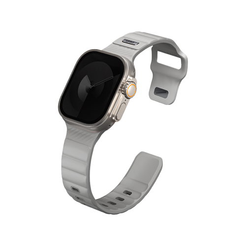 Uniq Stride FKM Strap for Apple Watch 49/45/44mm - Chalk Grey