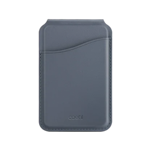 Uniq Coehl Esme Magnetic Snap-on Card Holder Snap and Mirror for iPhone - Sapphire Blue