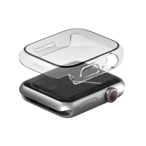 Uniq Nautic Case Tempered Glass Screen Protection for Apple Watch 45mm - Dove Clear