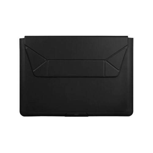 Uniq Oslo Laptop Sleeve With Foldable Stand (Up to 14") - Jet Black
