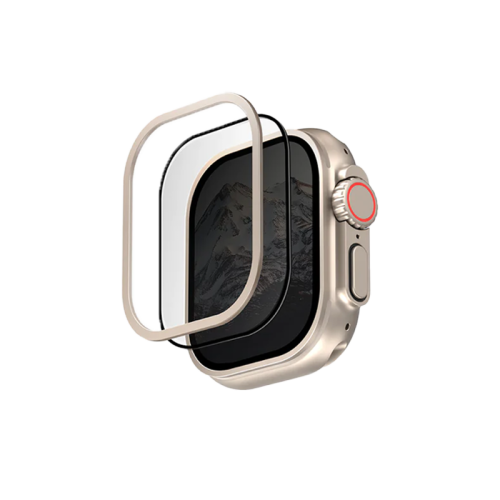 Uniq Optix Duo Pro Glass Protector & Stainless Steel Bezel for Apple Watch Ultra 49mm - Clear