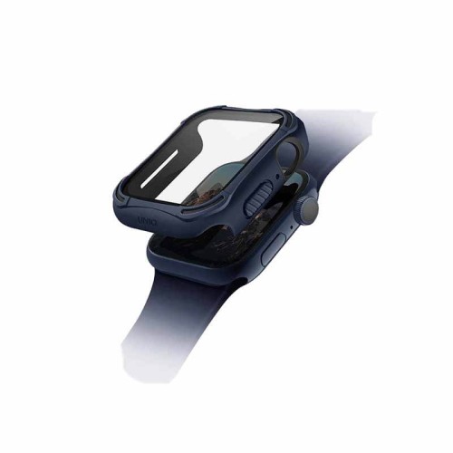 Uniq Torres Antimicrobial With 9H Tempered Glass Screen Protection Case For Apple Watch 40MM - Nautical Blue