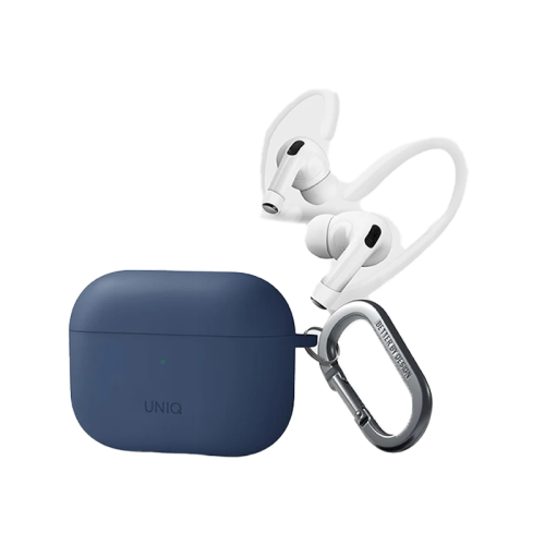 Uniq Nexo Silicone Hang Case With Sports Ear Hooks for Airpods Pro 2 - Caspian Blue