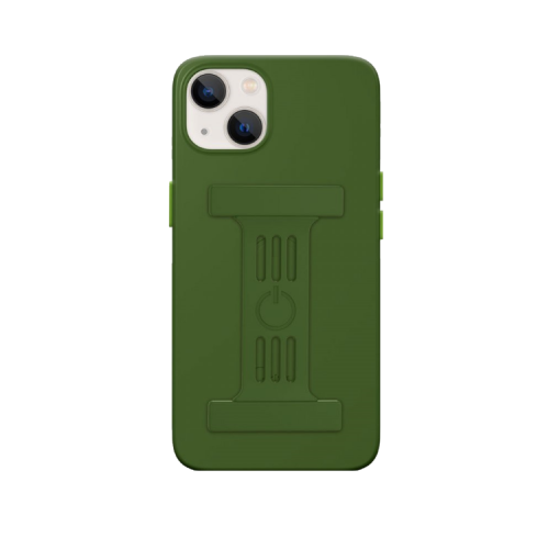 Goui Magnetic Case With Magnetic Bars for iPhone 13 + Magnetic Strap - Olive Green