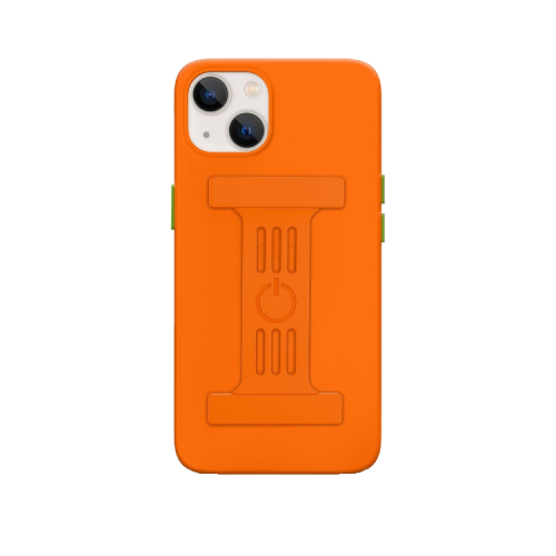 Goui Magnetic Case With Magnetic Bars for iPhone 13 + Magnetic Strap - Tiger Orange