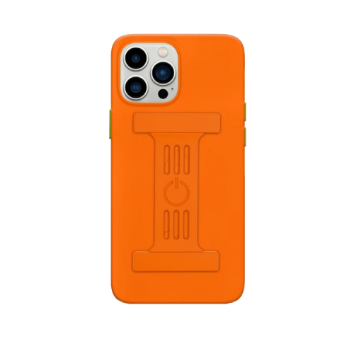 Goui Magnetic Case With Magnetic Bars for iPhone 13 Pro Max + Magnetic Strap - Tiger Orange